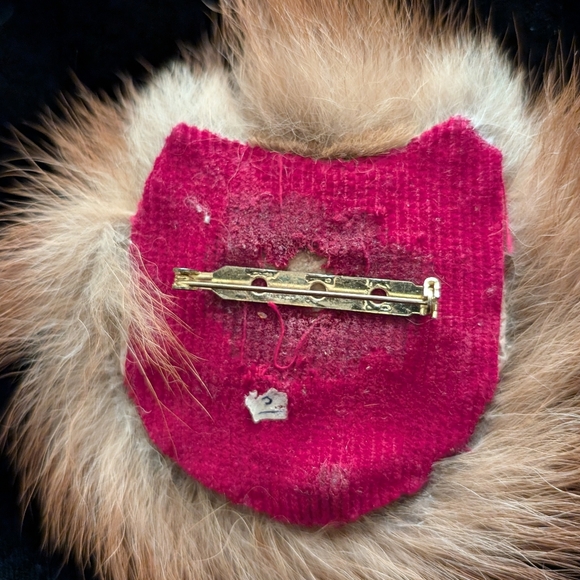 Vintage 50's Mink "fox" broach Pin Jewelry S - Picture 4 of 6